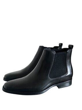 Gifennse NEW Men's handmade leather Chelsea Boots In Black Size 8.5